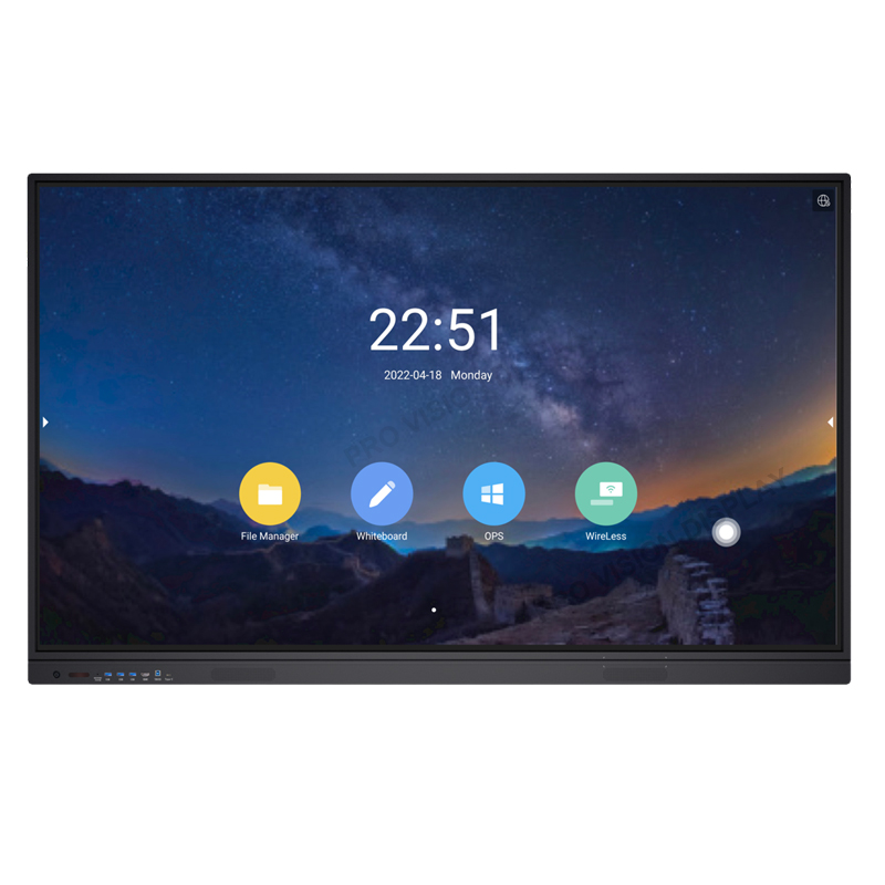 Pantalla plana interactiva Android 8,0 de 75 pulgadas antideslumbrante